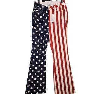 Judy Blue flared jean, red/white&blue. Size 29. #884